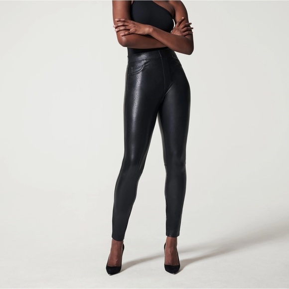 Spanx Leather-Like Ankle Skinny Pant - Picture 1 of 10